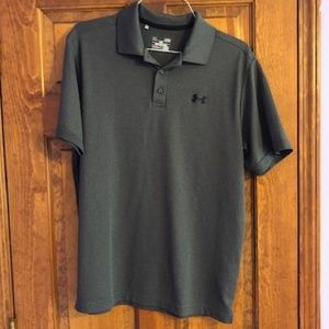 under armour dark gray polo